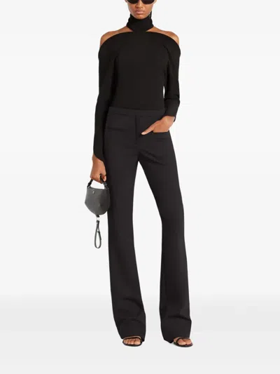 Courrèges High-neck Cold-shoulder Top In Black