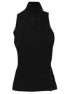 Courrèges High-neck Sleeveless Jumper In Black