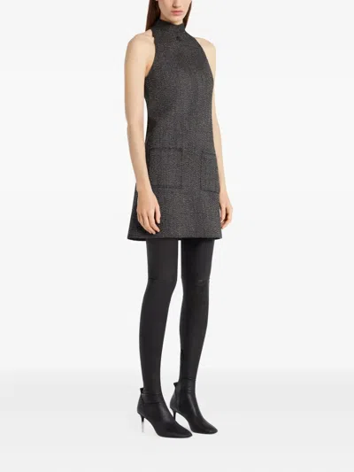 Courrèges High-neck Sleeveless Dress In Black