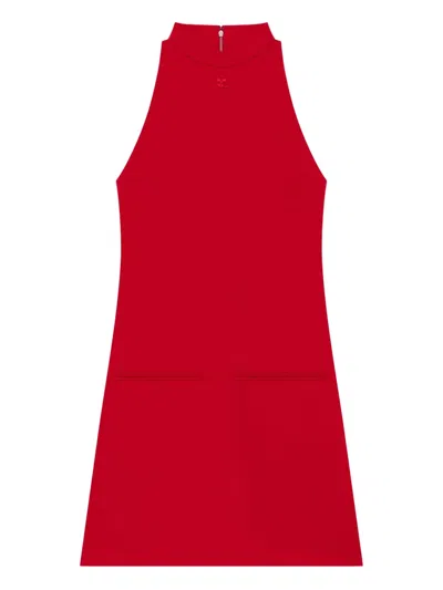 Courrèges High-neck Sleeveless Dress In Red