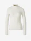 Courrèges High Neck Sweater In White