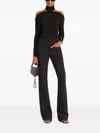 Courrèges High-neck Cold-shoulder Top In Black