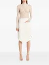 Courrèges High-waisted Pencil Skirt In Neutral