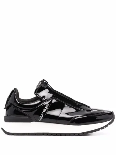 Courrèges High-shine Finish Sneakers In Black