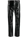 Courrèges High-shine Skinny Trousers In Black