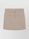 Courrèges Courregès Mini-skirt 2-pockets Twill In Multi