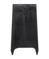 Courrèges Bretelles Vinyle Skirt In Black