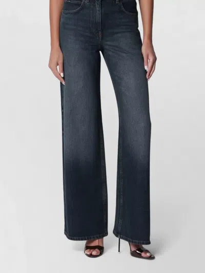 Courrèges High Waist Wide Leg Denim Trousers In Multi