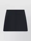 Courrèges High-waisted Mini Skirt Plain Pattern In Black