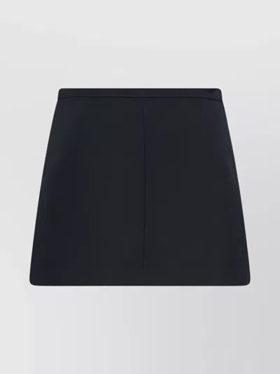 Courrèges High-waisted Mini Skirt Plain Pattern In Black
