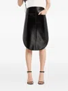 Courrèges Courreges Black Cotton Blend Skirt In Black