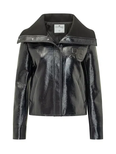 Courrèges Courreges High-collar Jacket In Black