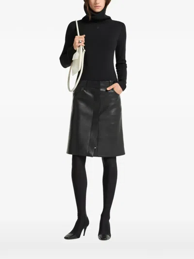 Courrèges High-collar Sweater In Black