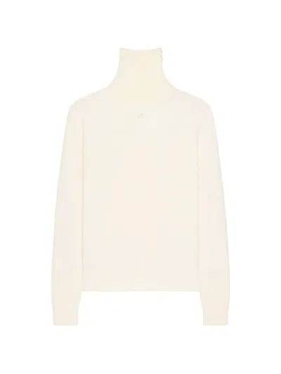 Courrèges High-neck Knitted Sweater In White