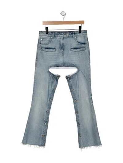 Pre-owned Courrèges High-rise Flared Jeans In Blue
