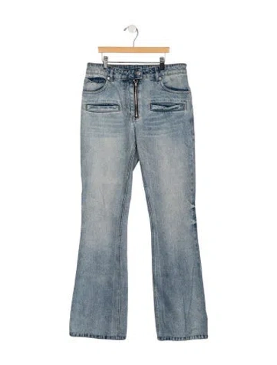 Pre-owned Courrèges High-rise Flared Jeans In Blue