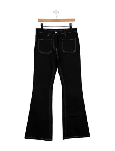 Pre-owned Courrèges High-rise Flared Jeans W/ Tags In Black