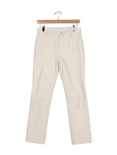 Pre-owned Courrèges High-rise Straight Leg Jeans In Neutrals
