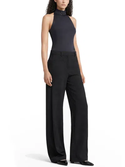 Courrèges Courreges High-waist Wide-leg Trousers In Black