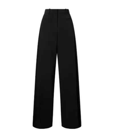 Courrèges Heritage Crepe Wide-leg Pants In Black