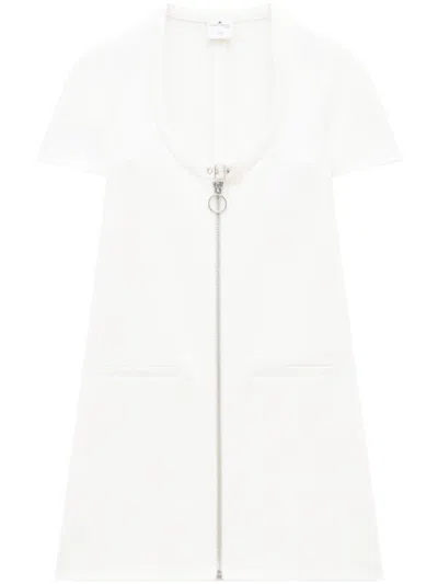 Courrèges Holistic Zip-up Minidress In 白色
