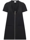 Courrèges Knee Length Dress Patch Pockets In 黑色