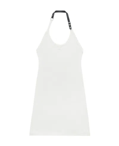 Courrèges Holistic Buckle 90's Logo-patch Minidress In White