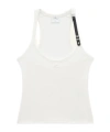 Courrèges Ribbed Top With Logo In White