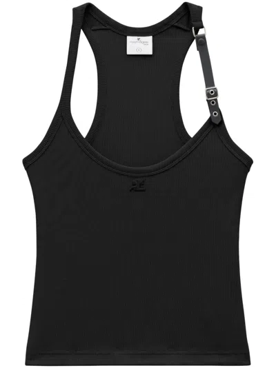 Courrèges Holistic Buckle 90s Tank Top In Black
