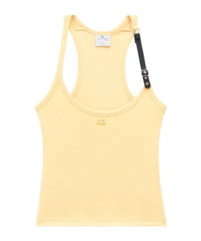 Courrèges Holistic Buckle-detail Tank Top In Nude