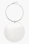 Courrèges Holistic Circle Necklace With Engraved Logo