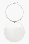 Courrèges Holistic Circle Necklace With Engraved Logo
