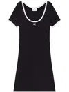 Courrèges Holistic Contrast Jersey Mini Dress