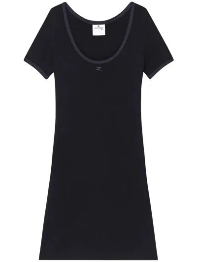 COURRÈGES COURRÈGES HOLISTIC CONTRAST MINI DRESS