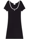 Courrèges Holistic Contrast Jersey Mini Dress