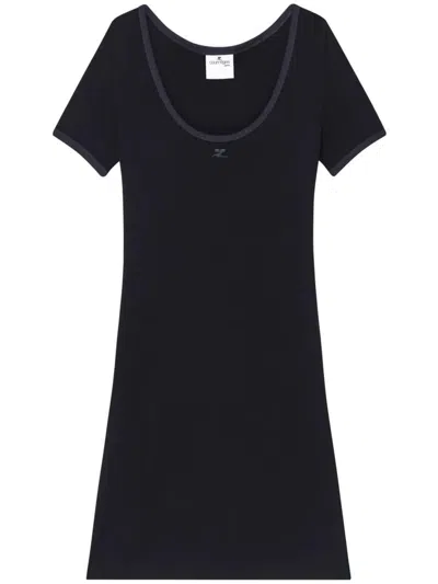 COURRÈGES COURRÈGES HOLISTIC CONTRAST MINI DRESS
