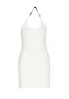 Courrèges Courreges White Stretch Cotton Fitted Mini Dress