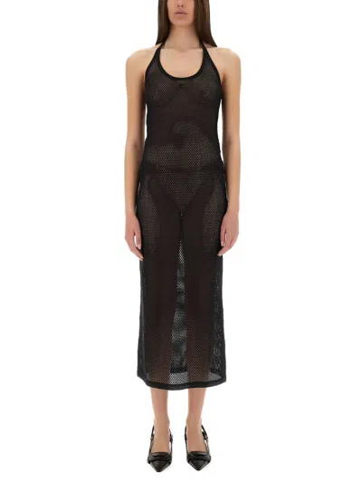 Courrèges Holistic Midi Dress In Black