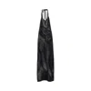 Courrèges Holistic Sheer Cotton Midi Dress In Black