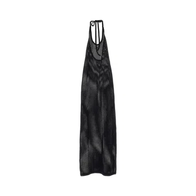 COURRÈGES HOLISTIC MESH KNIT LONG DRESS