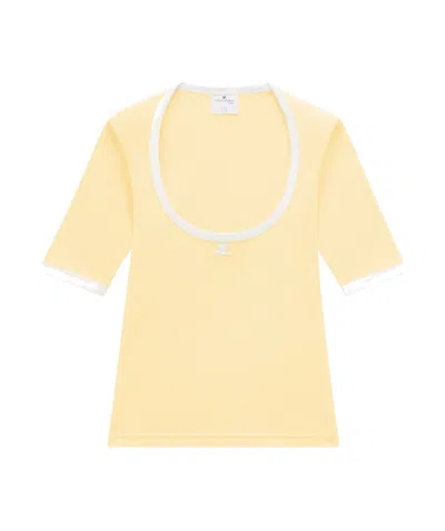 Courrèges Holistic Short Sleeved T-shirt In Nude