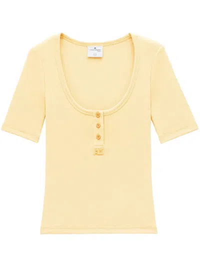 Courrèges Holistic Snaps 90's T-shirt In Yellow