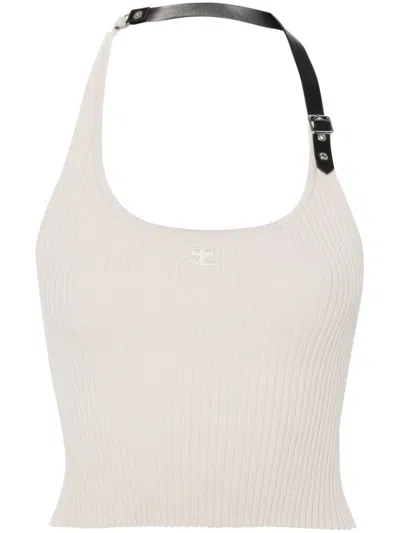 Courrèges Holistic Tank Top In Neutrals