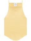 Courrèges Holistic Rib Knit Tank Top In Yellow