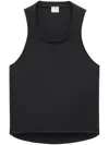 Courrèges Holistic Twill Tank Top In Black