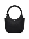 Courrèges Holy Smooth Leather Bag In Black