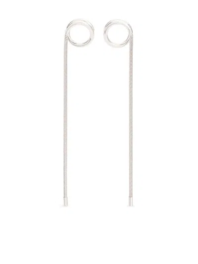 Courrèges Holy Chained Dangle Earrings In Silber