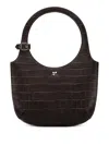 Courrèges Holy Crocodile-effect Tote Bag In Brown
