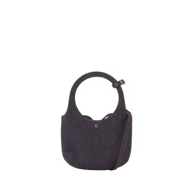 Courrèges Holy Crossbody - Cotton - Grey In Black