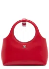 Courrèges Holy Day Mini Leather Top Handle Bag In Red